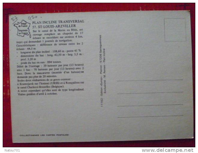 V7-57-mosselle-saint Louis-arzviller--plan Incline Transversal -- - Arzviller