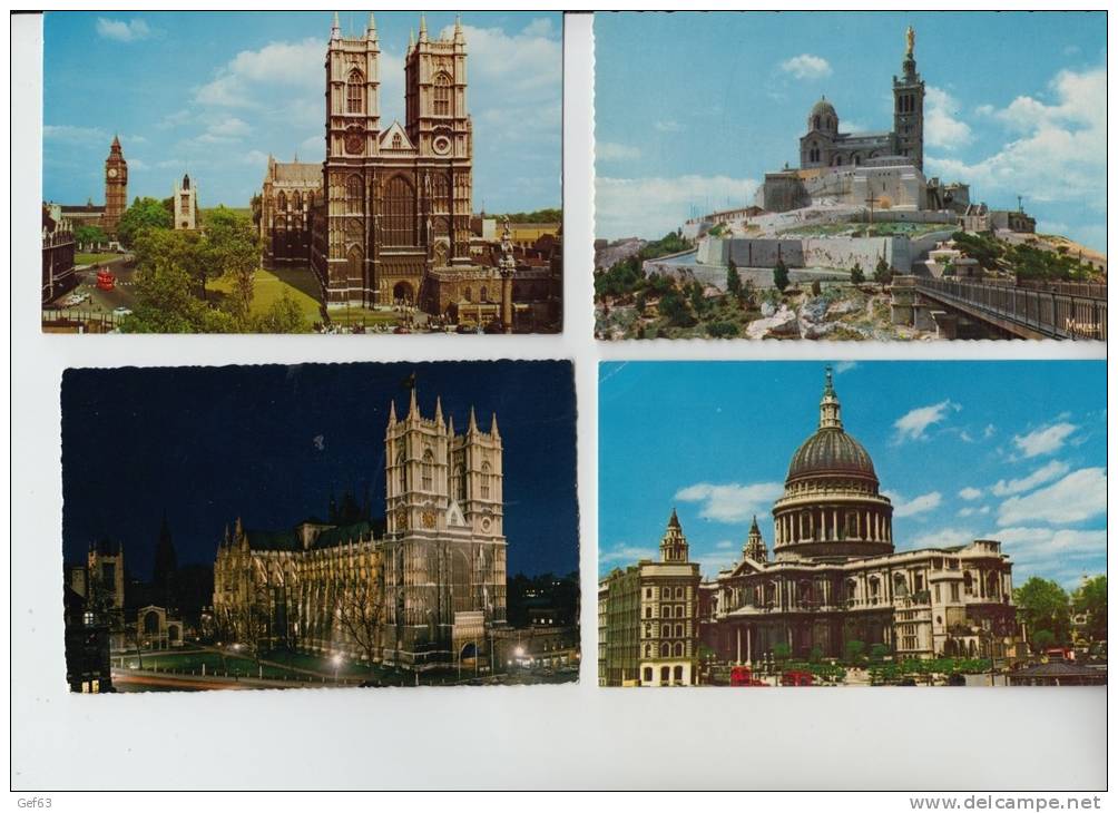 Lot De 160 Cartes Postale ° Eglise, Cathédrale, Monument, Religion - 100 - 499 Cartes