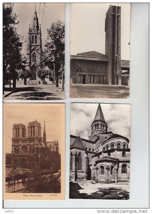 Lot de 160 cartes postale ° Eglise, cathédrale, monument, religion