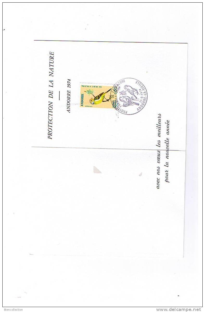 Andorre.protection De La Nature Sur Document. - Covers & Documents