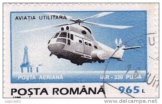 Romania: IAR-330 PUMA Aviation Utility, Timbres,stamp Used. - Helicopters