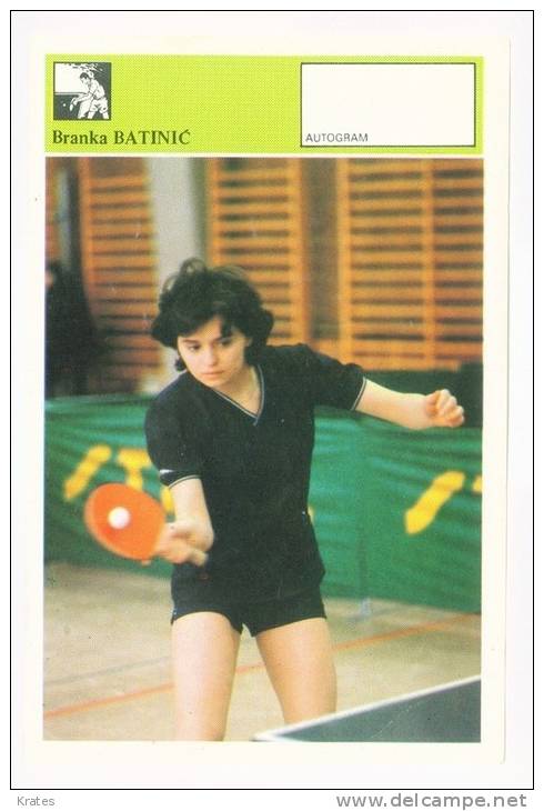 Svijet Sporta Cards - Branka Batini&#263;  ( Extra Card )  RRR - Tischtennis