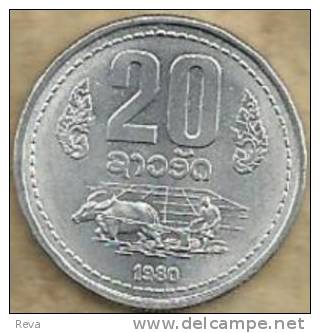 LAOS 20 ATT INSCRIPTIONS  FRONT  EMBLEM BACK 1980 UNC KM23 READ DESCRIPTION CAREFULLY !!! - Laos