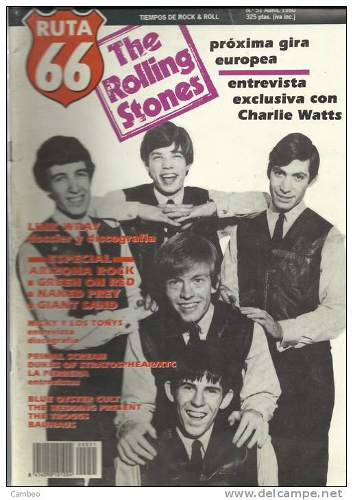 SPAIN ESPAGNE  ROCK & ROLL MUSIC MUSICAL MAGAZINE RUTE 66  ROUTE 66  Nº 51  1990 ROLLING STONES - [2] 1981-1990