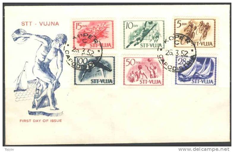 TRIESTE - ZONA  B - VUJA  - OLYMPIC .HELSINKI - FDC  - 1952. - Ete 1952: Helsinki