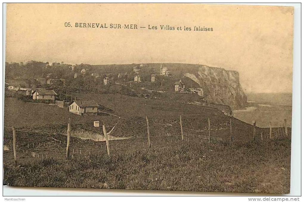 DEP 76 BERNEVAL SUR MER LES VILLAS ET LES FALAISES - Berneval