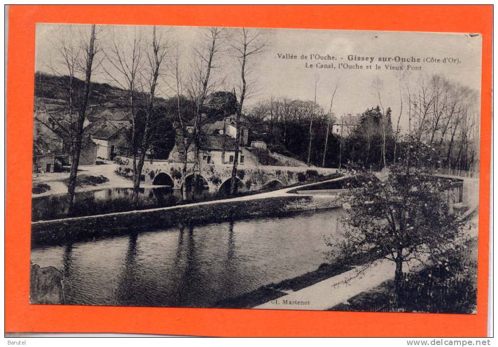 GISSEY SUR OUCHE --> Vallée De L'Ouche. Le Canal, L'Ouche Et Le Vieux Pont - Altri & Non Classificati