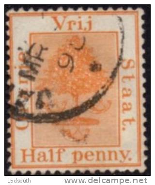Orange Free State - 1897 ½d Yellow-orange Used - Oranje-Freistaat (1868-1909)