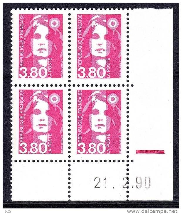 N° 2624 ** - Marianne De Briat - Coin Daté Du 21-02-90 - Luxe - 1990-1999