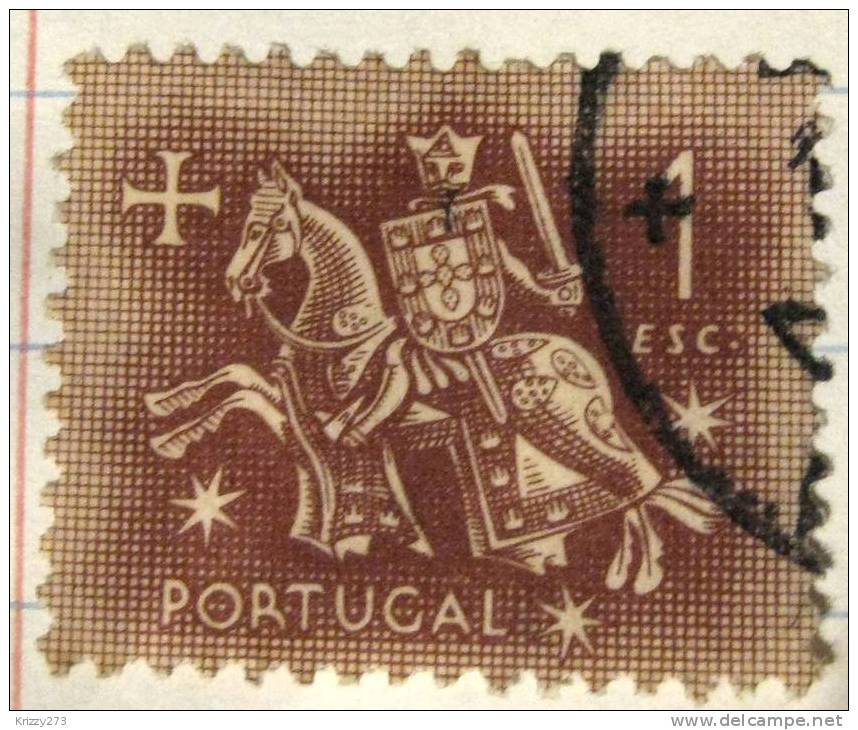 Portugal 1953 Medieval Knight 1e - Used - Gebraucht