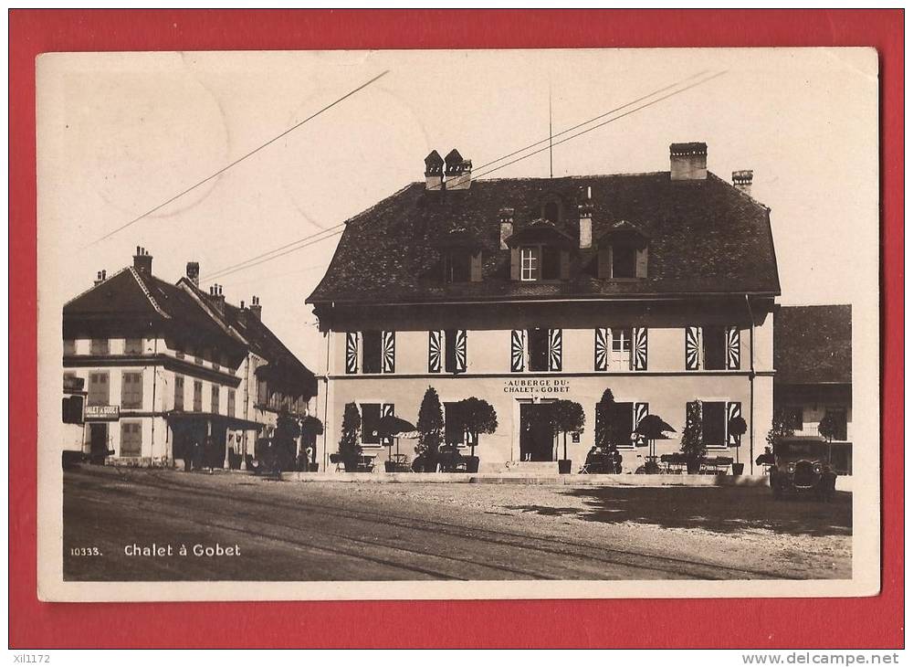 X0370 Lausanne Chalet à Gobet,Auberge Sur La Route Du Jorat.Cachet Chalet-à-Gobet 1929.Léger Pli Angle,Perochet 10338 - Jorat-Mézières