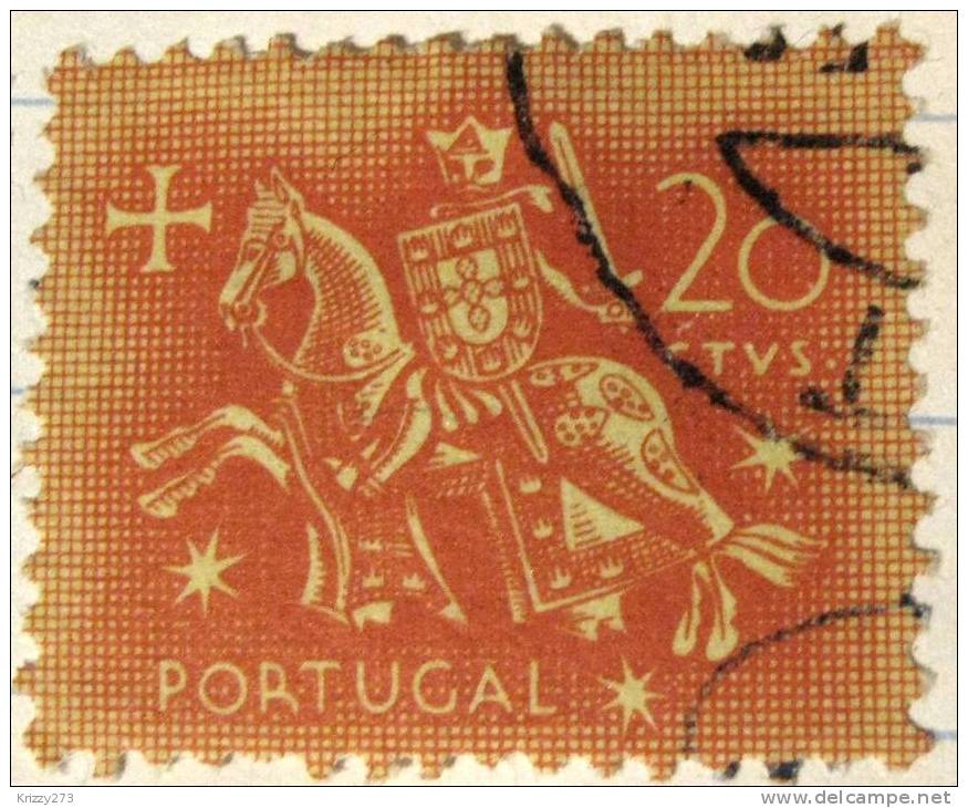 Portugal 1953 Medieval Knight 20c - Used - Gebraucht