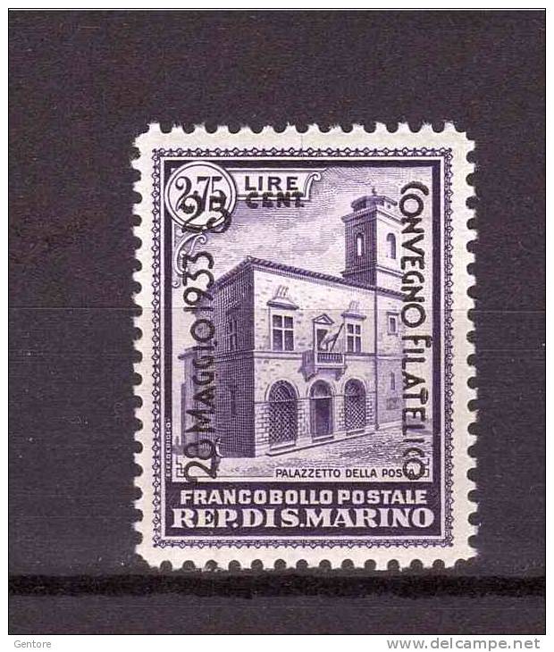SAN MARINO  1933  Philatelic Expo Of San Marino  Odd Value 25cent/2,75 Sassone Cat N° 176   Light Trace Of Hinge - Collezioni & Lotti