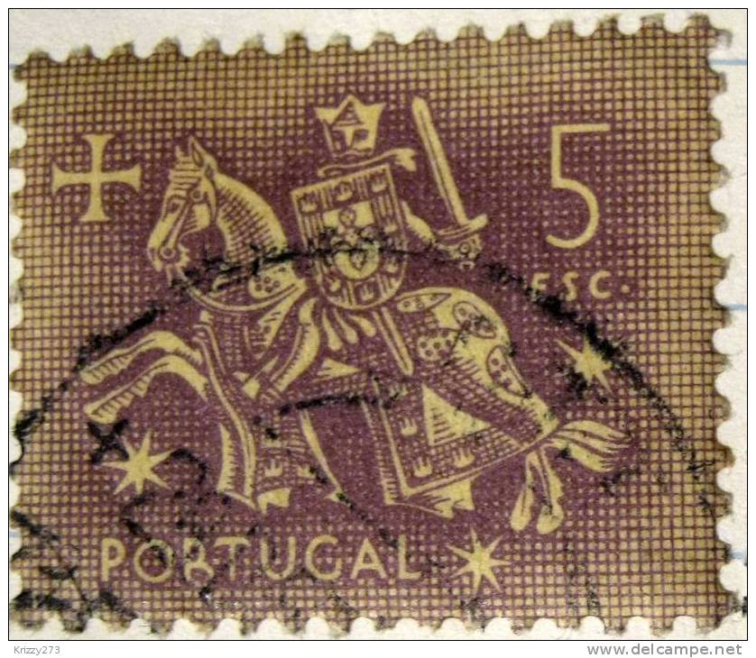 Portugal 1953 Medieval Knight 5e - Used - Usati