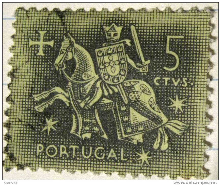 Portugal 1953 Medieval Knight 5c - Used - Gebraucht