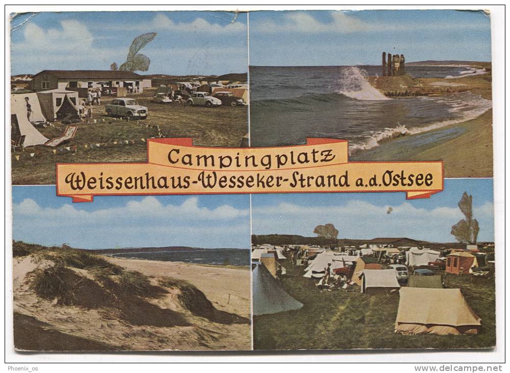 GERMANY - Weissenhaus Wesseker Strand, A.d. Ostsee, Campingplatz, 1974. - Oldenburg (Holstein)