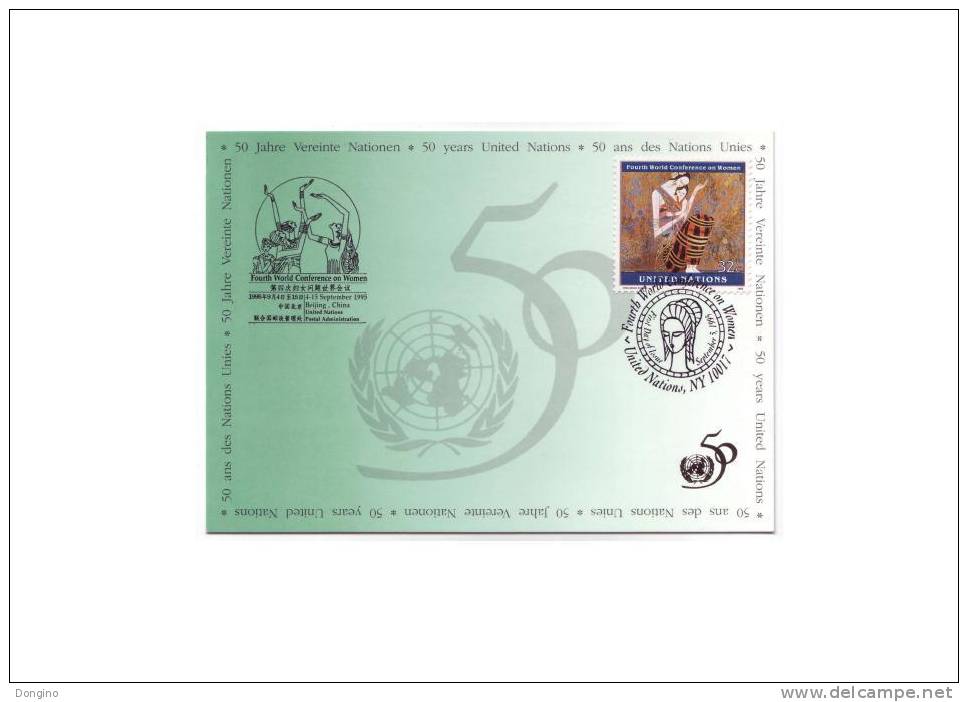 722. UN / United Nations (NY) / Naciones Unidas / 1995 / Femme / Mujer / Woman - Covers & Documents