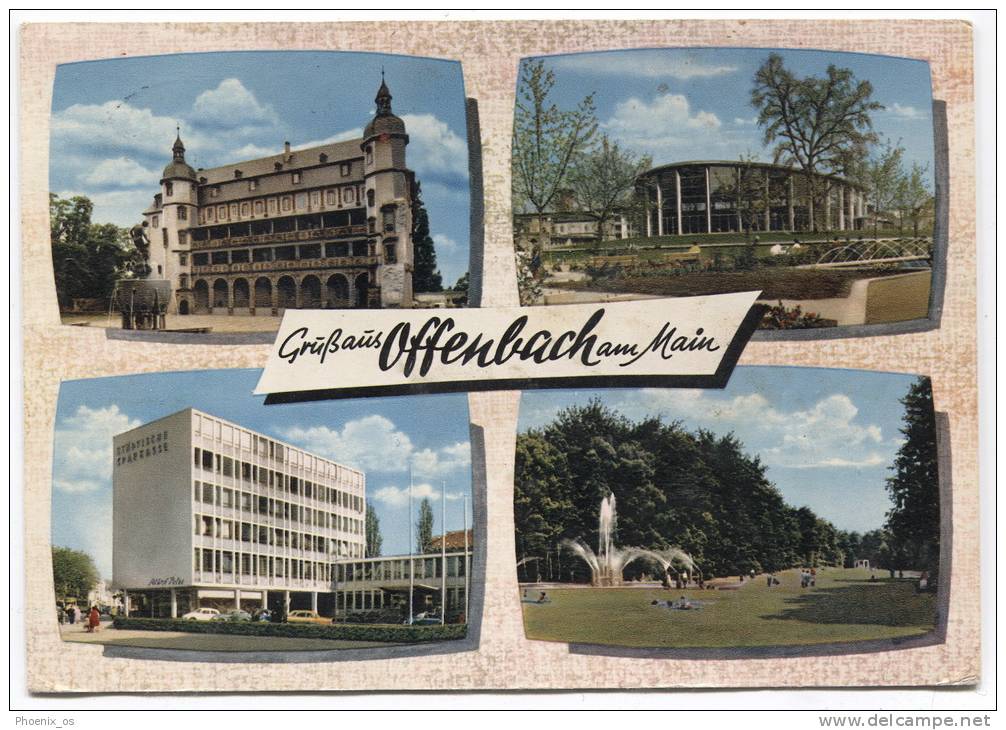 GERMANY - OFFENBACH, Mosaic Postcard, 1969. - Offenbach