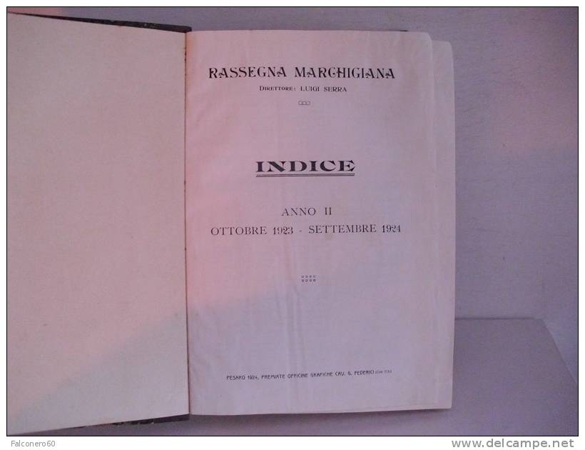 Rassegna  Marchigiana /  NATURA  E  ARTE - Libros Antiguos Y De Colección