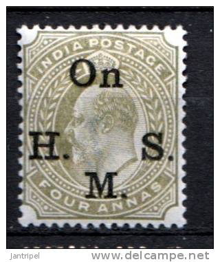Br.INDIA SERVICE  KEVII   4 A     MH - 1902-11 Koning Edward VII