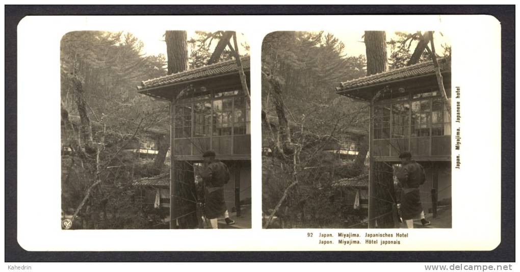 Japan (~1900´s) Miyajima Japanese Hotel (NPG) - Stereoscoop