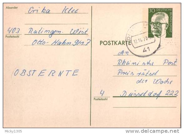 Germany - Postkarte Echt Gelaufen / Postcard Used (z373) - Cartes Postales - Oblitérées
