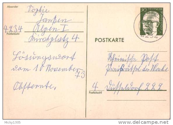 Germany - Postkarte Echt Gelaufen / Postcard Used (z374) - Postkaarten - Gebruikt