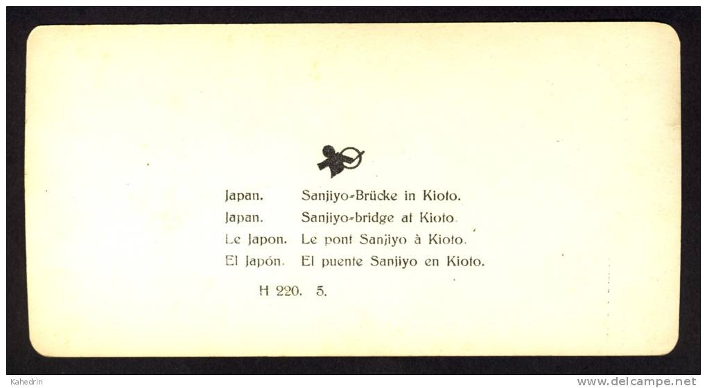 Japan (~1900´s) Sanjiyo-bridge At Kyoto / Kioto - Stereoscoop