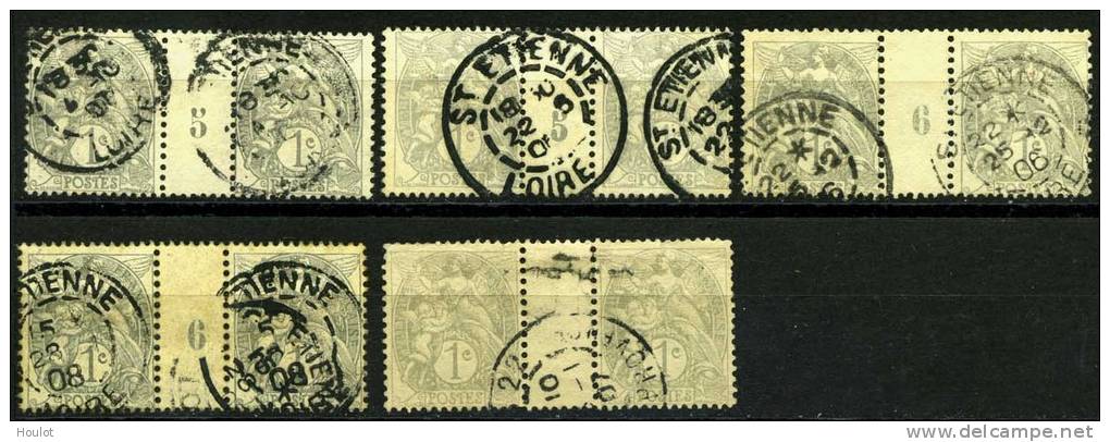 Frankreich Type Blanc Mi.N°137 Yvert N° 157 , 10 X Auf Brief 1 Mal Als 4er Block Und Einmal Als 6er Block, Gelaufen Am 2 - 1900-29 Blanc