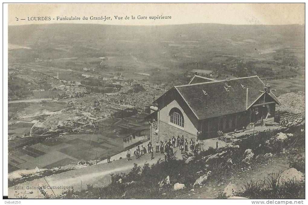 LOURDES  Funiculaire Du Grand Jer   Vue De La Gare Supérieure - Altri & Non Classificati