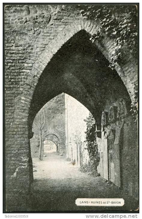 Carte Postale De Gand ( Ruine De St Bavon ) Expédiée Vers Hasselt En 1907 - Gent