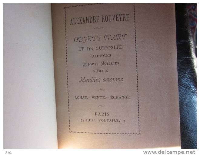 ANCEL OPPENHEIM- AMATEUR D´OBJETS D´ART 1879- -EDITION - ALEXANDRE ROUVEYRE - Libri Antichi