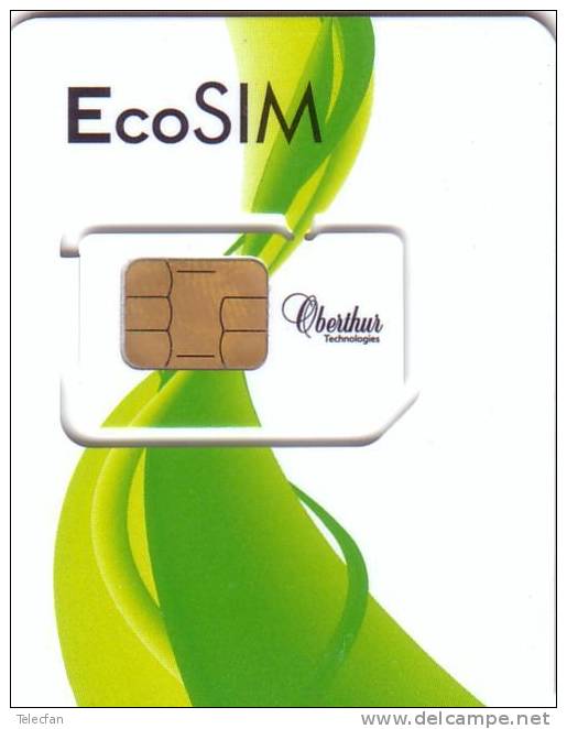 FRANCE TEST CARD DEMO GSM ECO SIM OBERTHUR WITH NUMMER OVERSIDE MINT NEUVE - Nachladekarten (Handy/SIM)