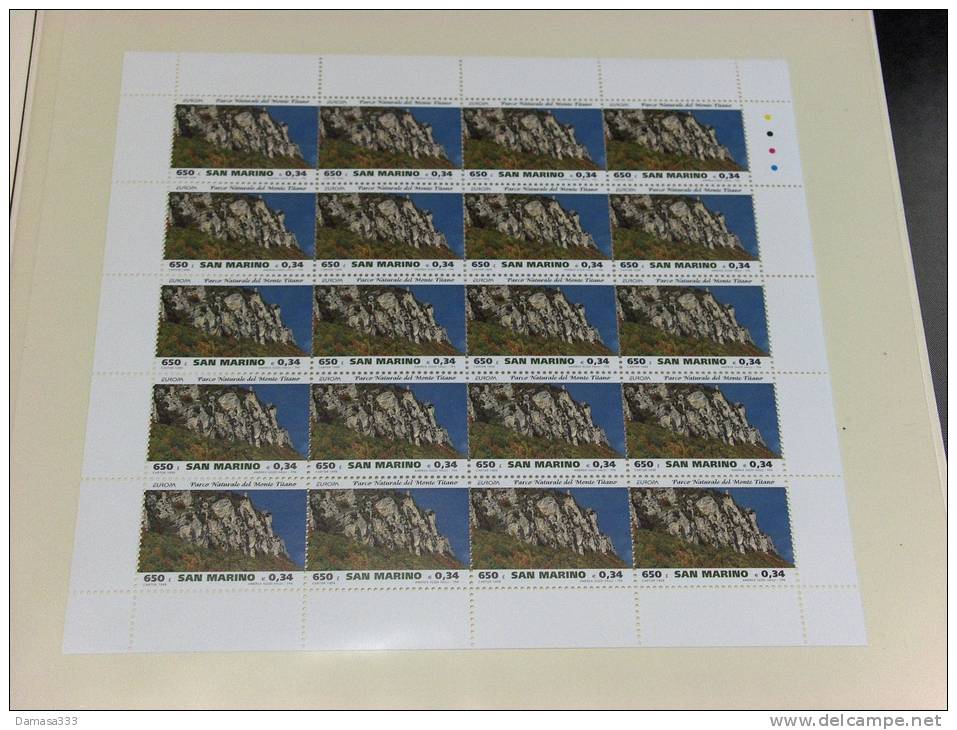 EUROPA CEPT 1999  SAN MARINO FOGLIETTI / SHEETS MNH - 1999