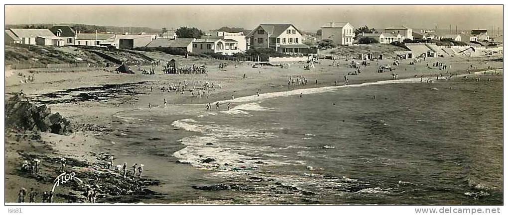 Dép 85 - Bretignolles Sur Mer - La Plage - Carte Panoramique - Semi Moderne - état - Bretignolles Sur Mer