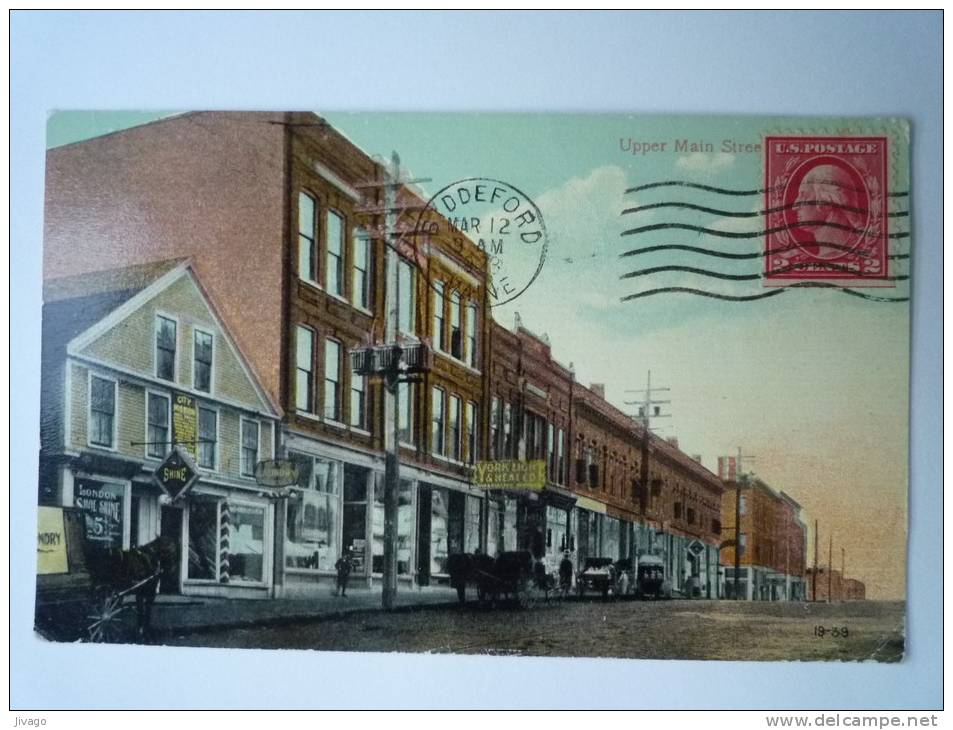 UPPER  MAIN  STREET  ,  BIDDEFORD   (Maine)   -  Carte Couleur - Otros & Sin Clasificación