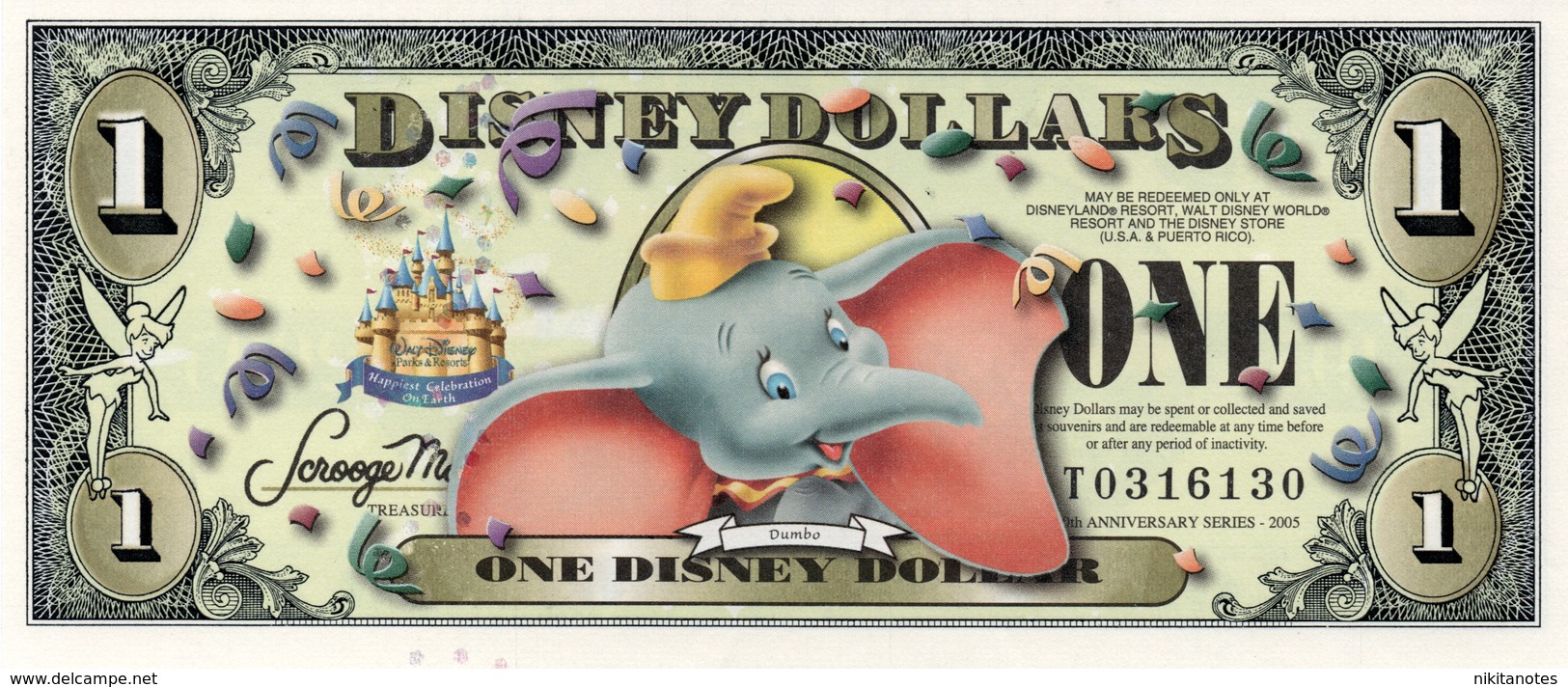 2005 $1 DISNEY DOLLARO  GEM UNC DUMBO - Collections