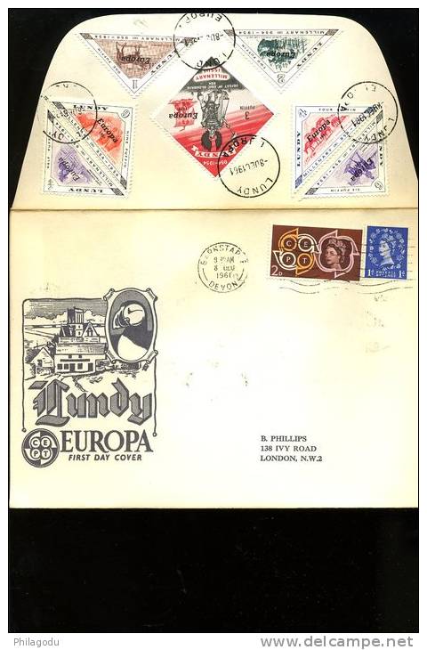 LUNDY  Europa 1961   FDC  Cattle  Bétail  Chevaux  Horse - Local Issues