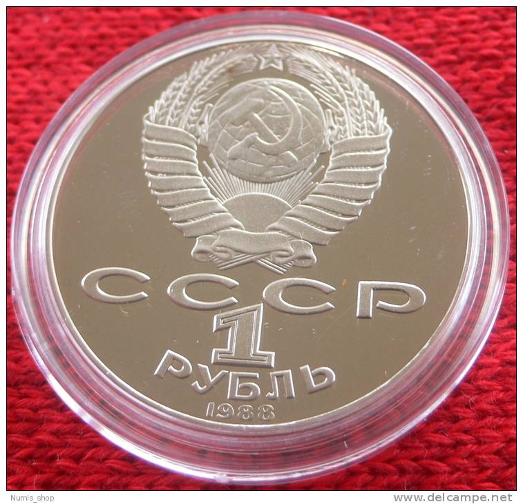 UdSSR - CCCP - 1 Rubel - 1988 - 160. Geb. Von Tostoi - PP - Mit Zertifikat! - Russie