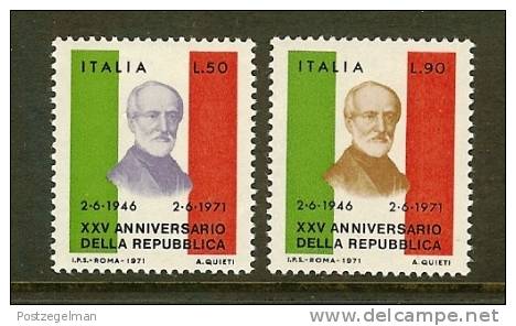 ITALIA 1971 MNH Stamp(s) Mazzini 1337-1338 - 1971-80: Mint/hinged