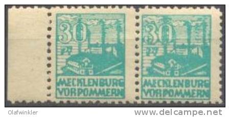 Mecklenburg 1946 Abschiedsserie Paar Mi 39ya / Sc 12N24 / YT 34  Postfrisch/neuf/MNH Geprüft/signé Kramp BPP - Mint