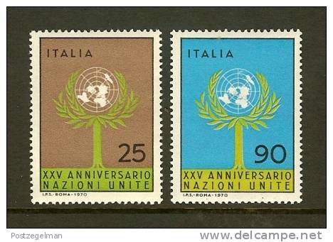ITALIA 1970 MNH Stamp(s) 25 Years U.N.O. 1319-1320 - 1961-70: Mint/hinged