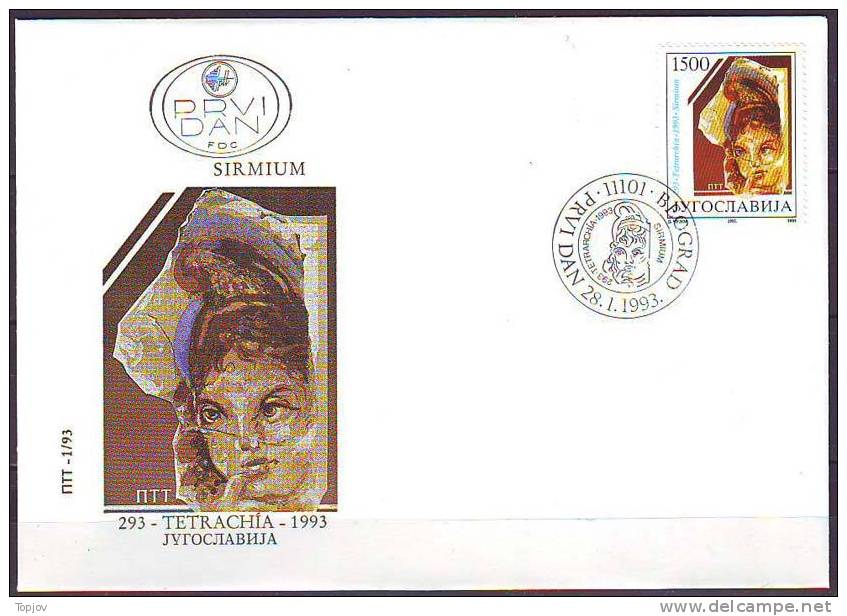 YUGOSLAVIA - JUGOSLAVIJA  - FDC - ANCIENT DEITY HARPOCRATES  - 1993 - Mitología