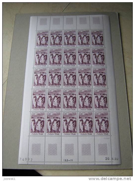 ANNEE 1986 TAAF  P 86 * *   EN FEUILLE MANCHOT - Unused Stamps