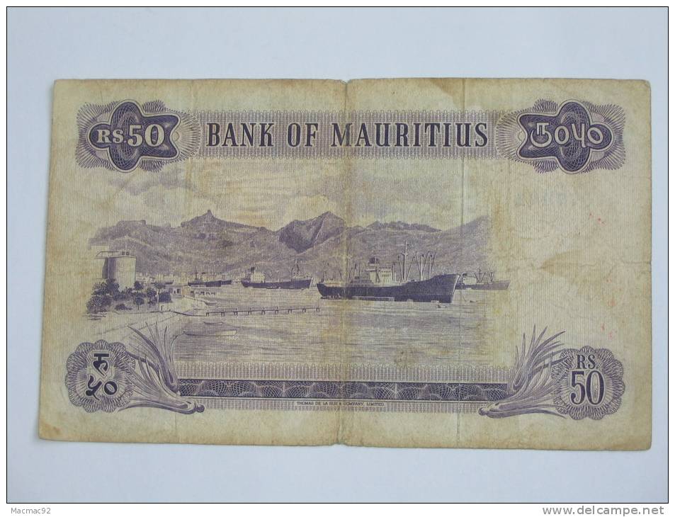 50 Rupees - Fifty Rupees - 1967 - Bank Of Mauritius - Mauricio