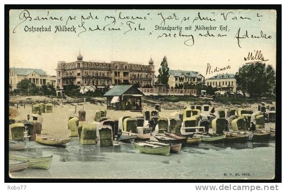 1904 Germany Postcard. Ostseebad Ahlbeck. Ahlbeck 22.8.04., Hernnskretschen 23.8.04. (T13047) - Usedom