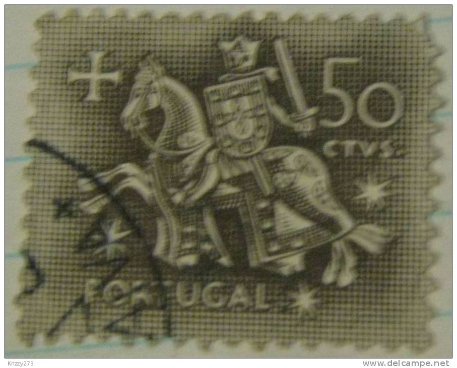 Portugal 1953 Medieval Knight 50c - Used - Gebraucht