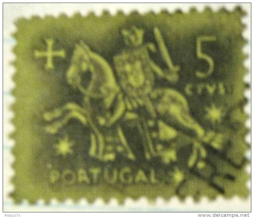 Portugal 1953 Medieval Knight 5c - Used - Used Stamps