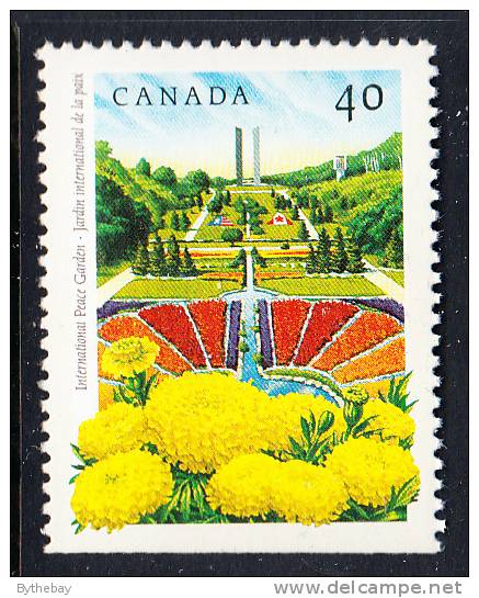 Canada Scott #1312 MNH 40c International Peace Garden, Manitoba - From Bottom Strip From Booklet - Neufs
