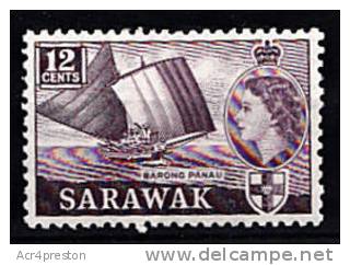 Msc068 Sarawak 1955, SG194 12c Definitive, Mounted Mint - Sarawak (...-1963)